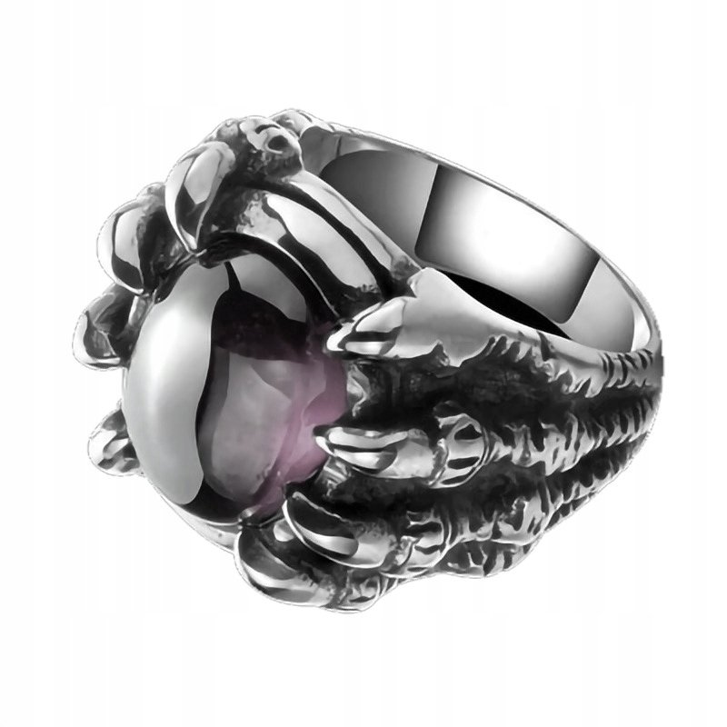 Pierścień Sygnet Kamień Gotycki Mroczny 395