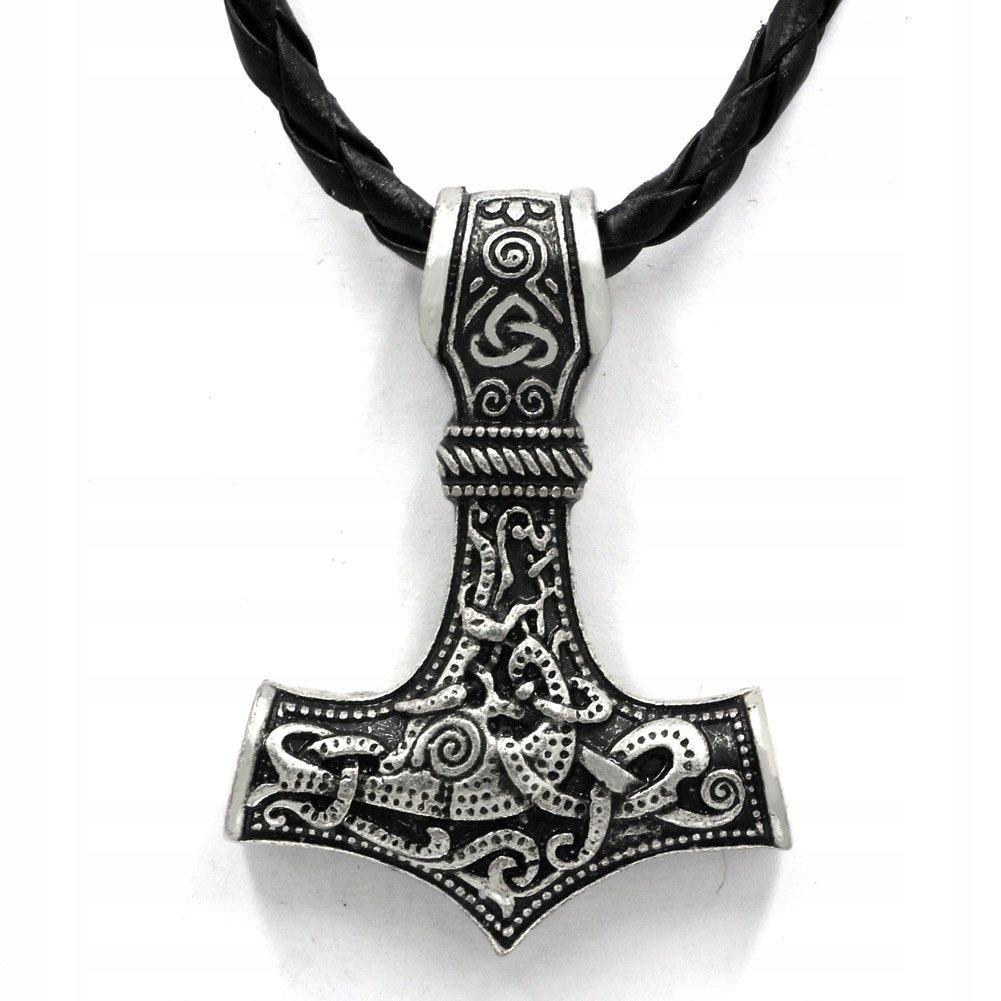 Naszyjnik Męski Młot Thora Mjolnir Srebrny 125