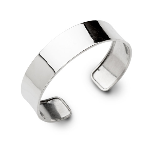 Sztywna Bransoletka Srebrna , Gładka- Dokonana