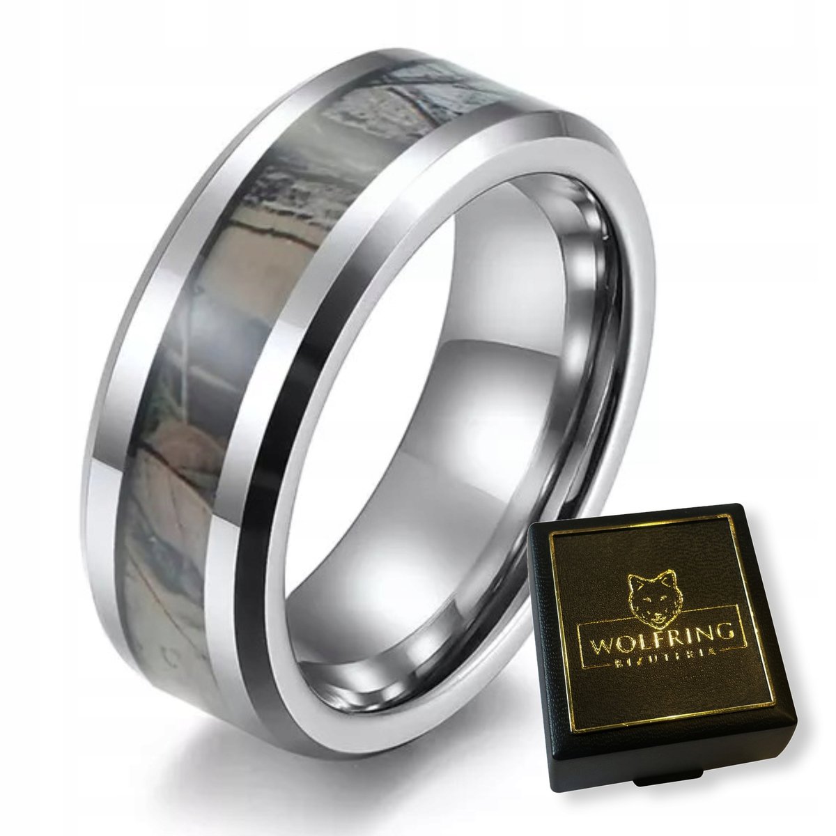 PIERŚCIEŃ OBRĄCZKA z Wolframu WOLFRING EU19 US09