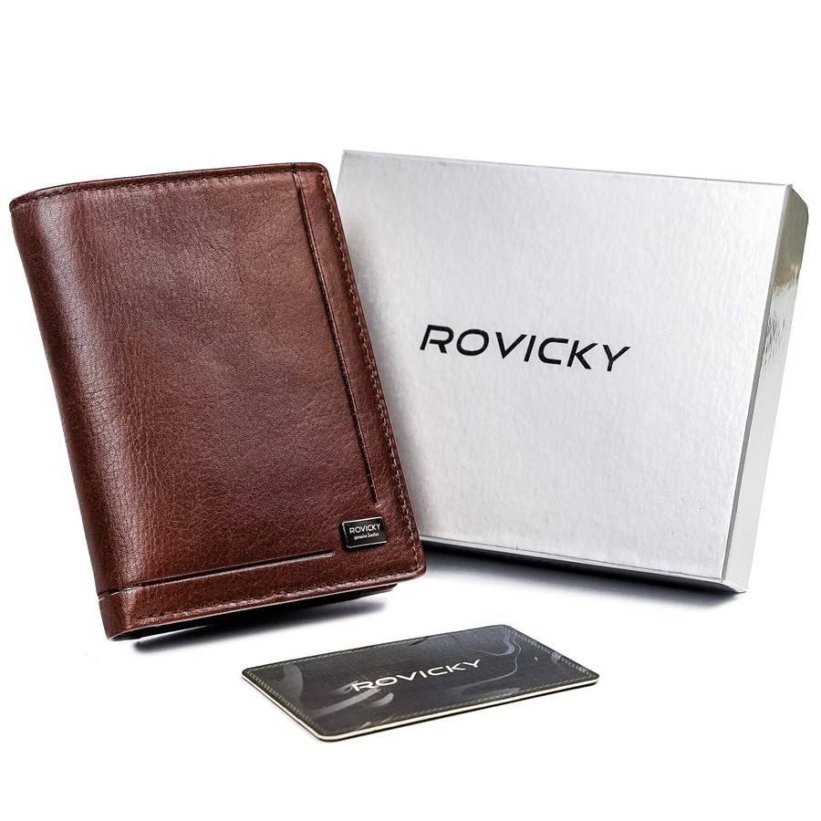 Skórzany portfel męski z ochroną rfid
