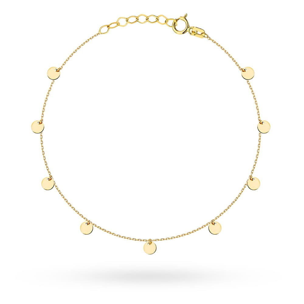 Bransoletka złota delikatne pełne kółeczka pr. 585