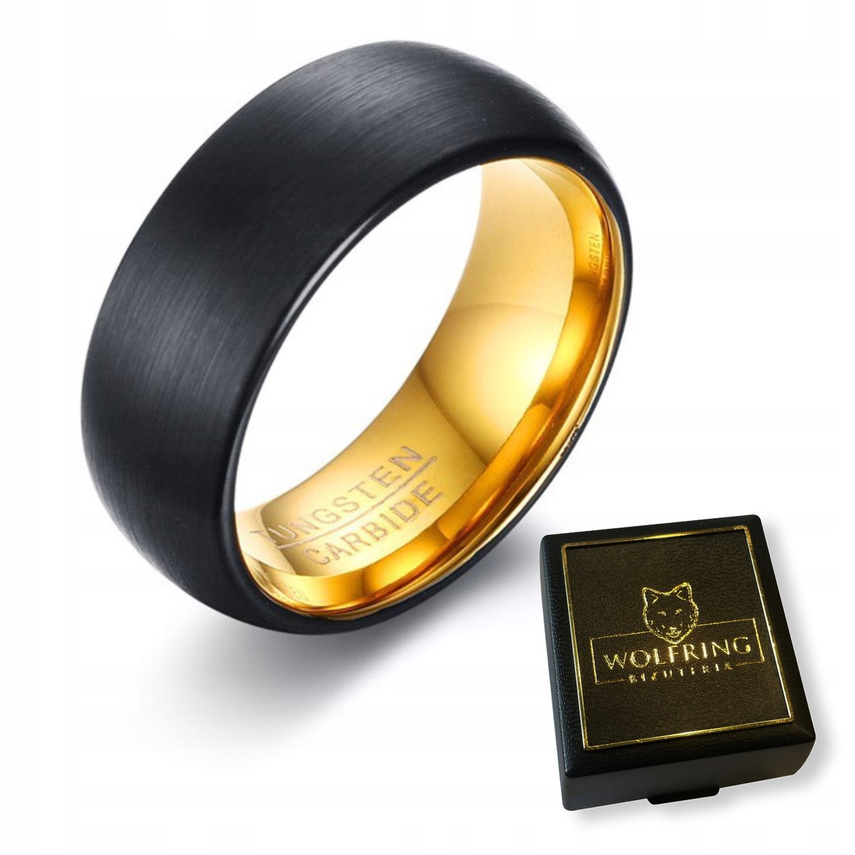 OBRĄCZKA PIERŚCIEŃ z Wolframu WOLFRING EU25 US11