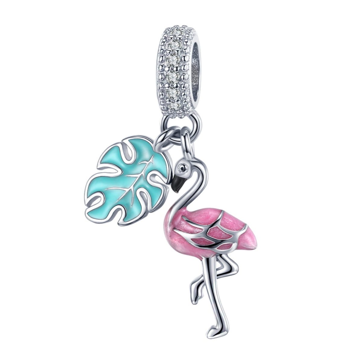 Zawieszka SREBRO 925 Charms koralik do PANDORA Ptak Flaming