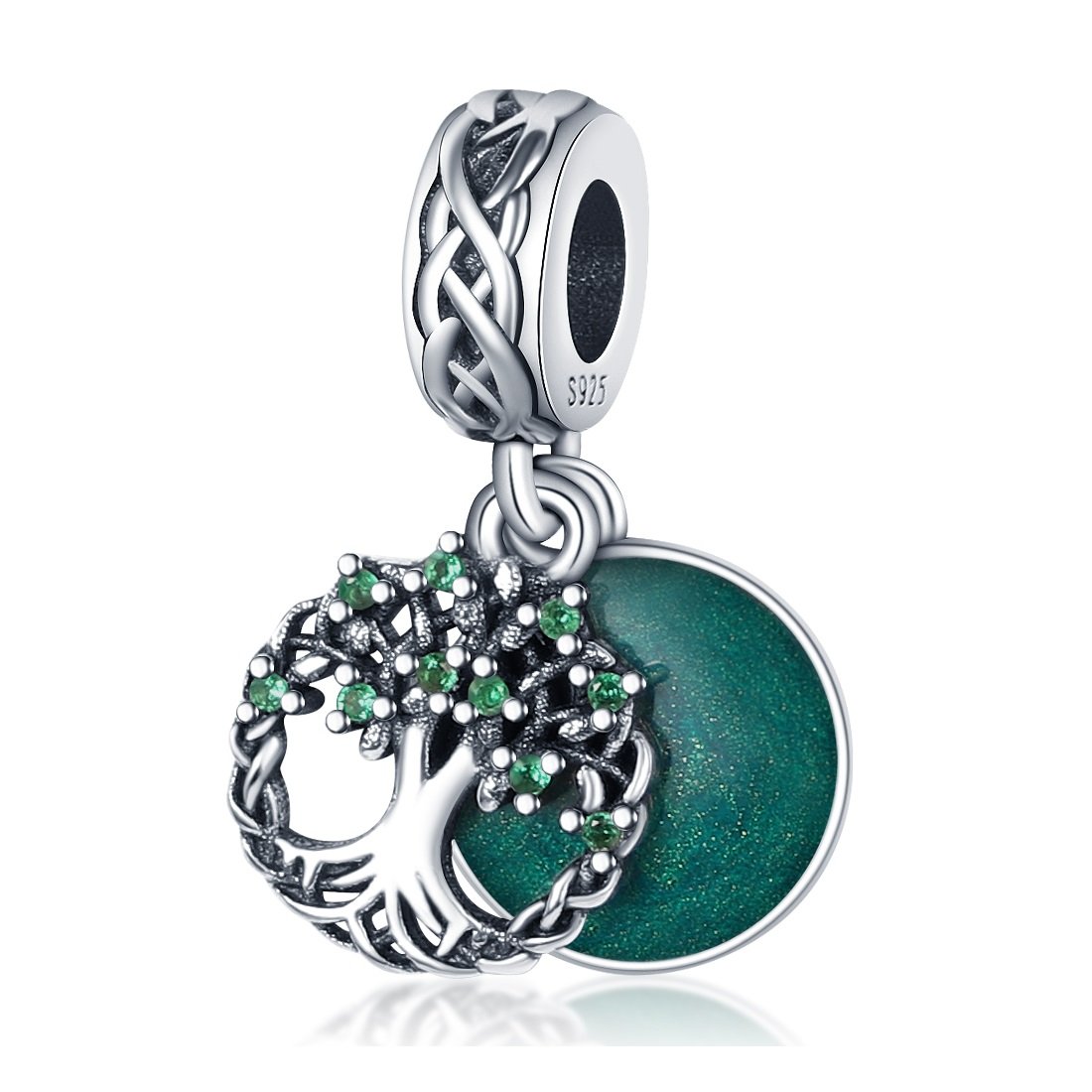 Zawieszka SREBRO 925 Charms koralik do PANDORA Drzewo Rodzinne