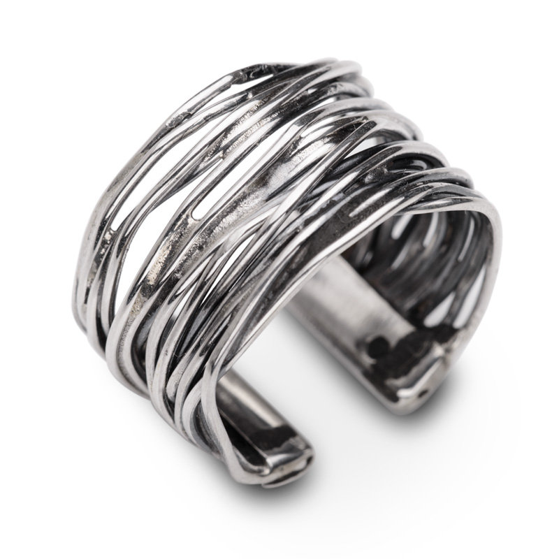 PAJĘCZA SIEĆ - PIERŚCIONEK ZE SREBRA 925