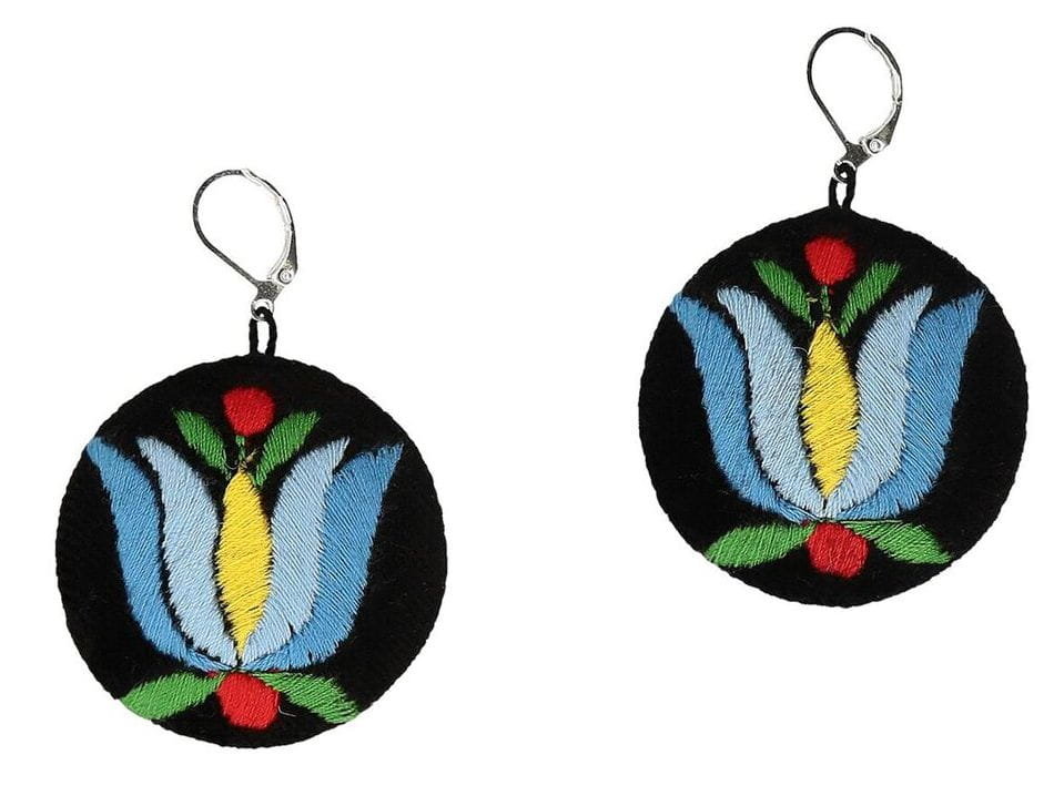 KOLCZYKI FOLK - HAFT KASZUBSKI