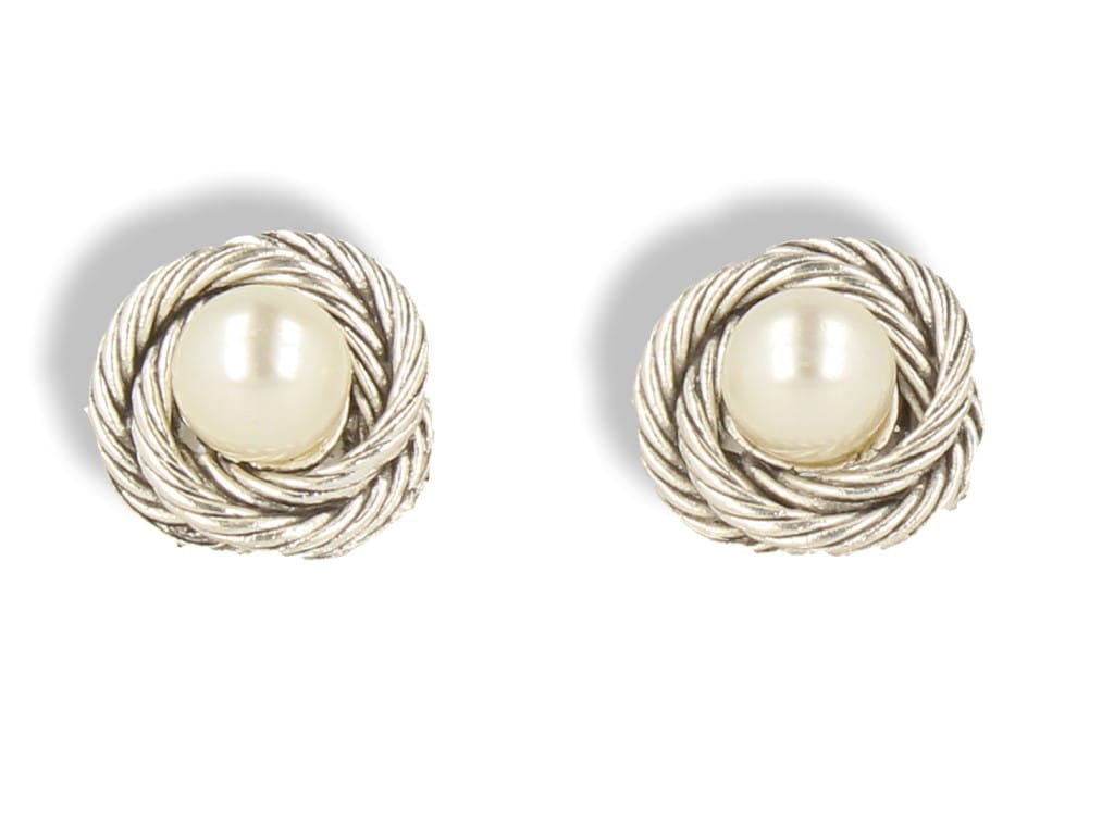 Klipsy do uszu srebrne ślimaczki