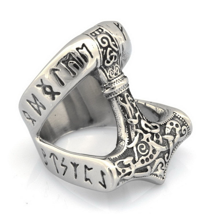 PIERŚCIEŃ SYGNET Wiking MŁOT THOR NORDYCKI 240
