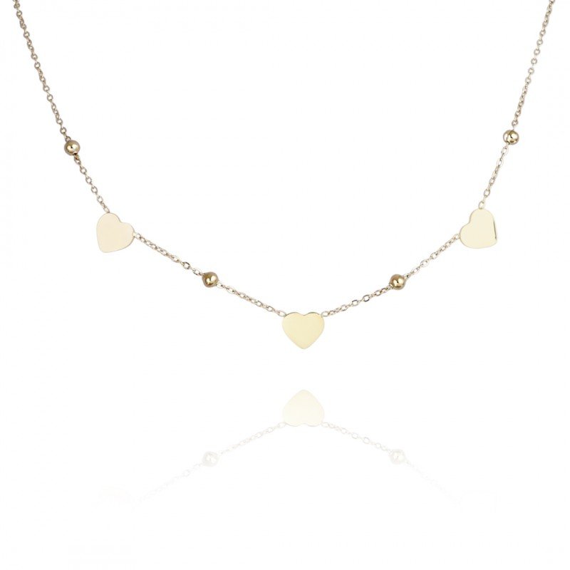 Naszyjnik Stal Szlachetna Pozłacana 14K Złotem Nst2033