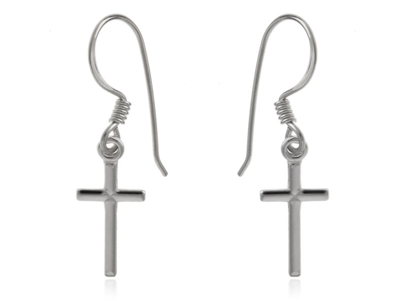 Kolczyki srebrne Krzyże krzyżyki k3436