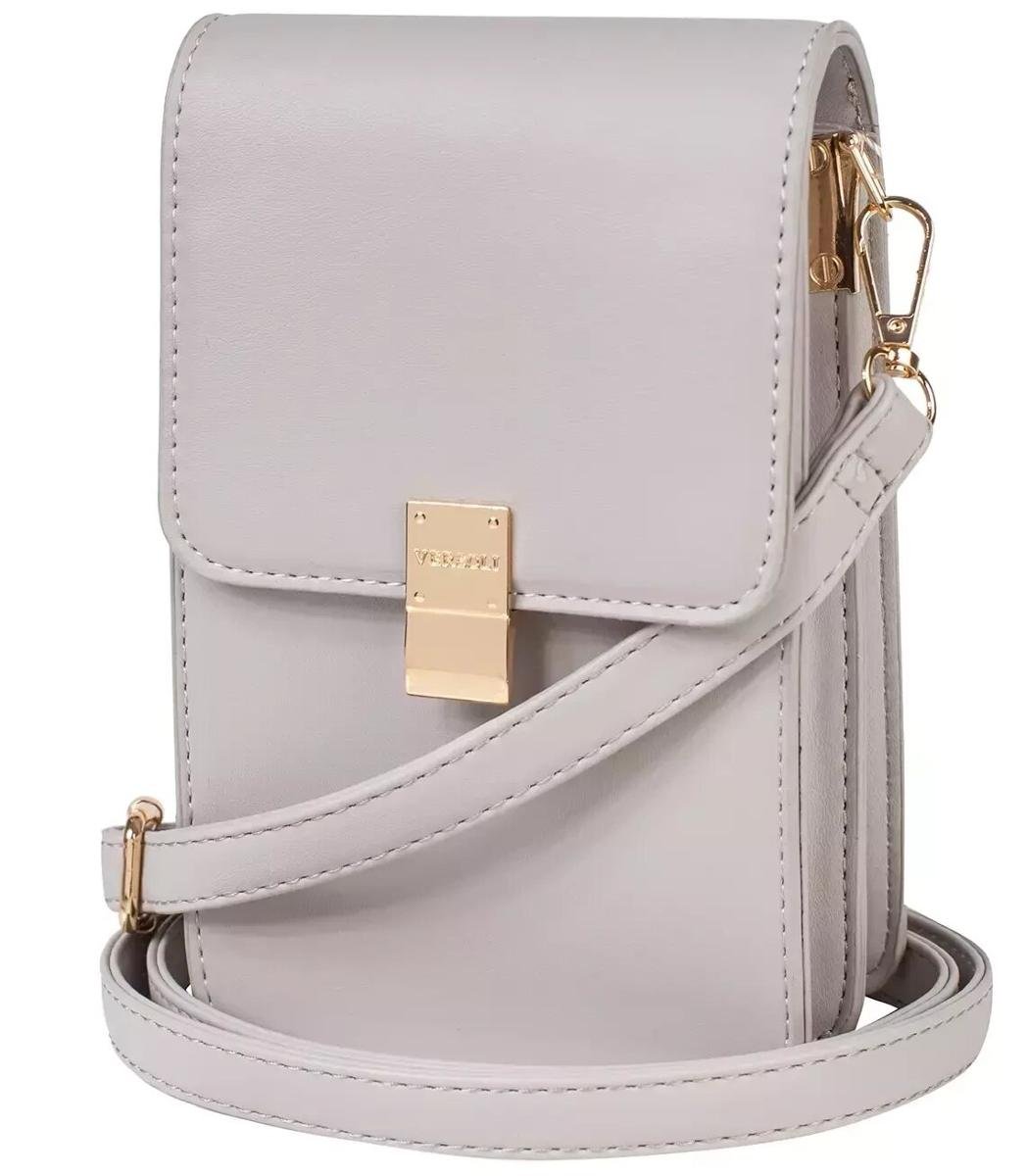 Mała gładka torebka saszetka z klapą na telefon