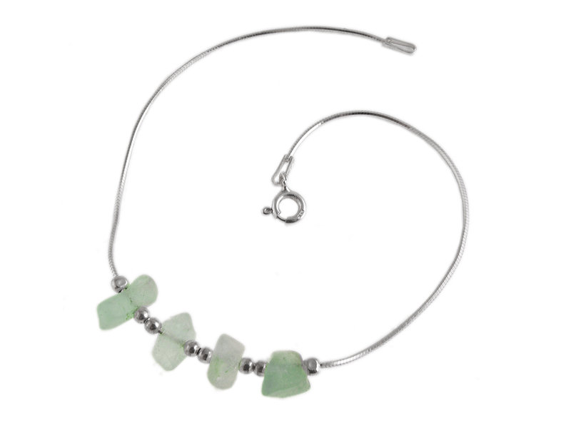Bransoleta Linka żmijka z Fluorytem zielonym b1117