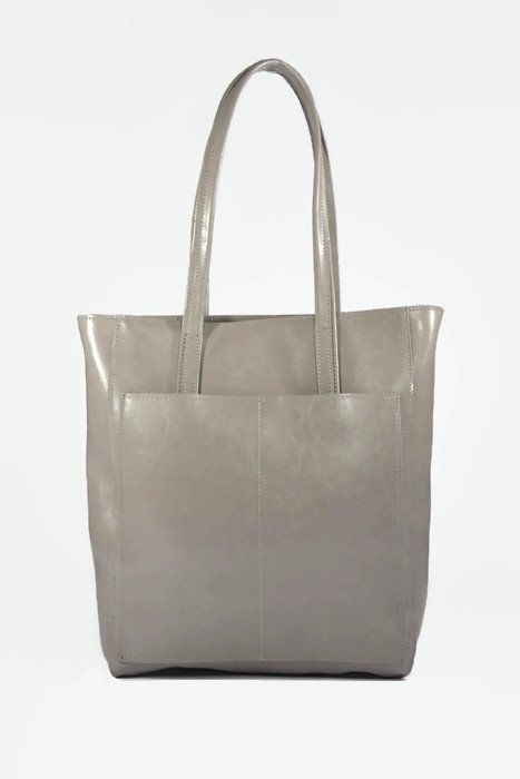 Skórzana szara shopperka DAN-A