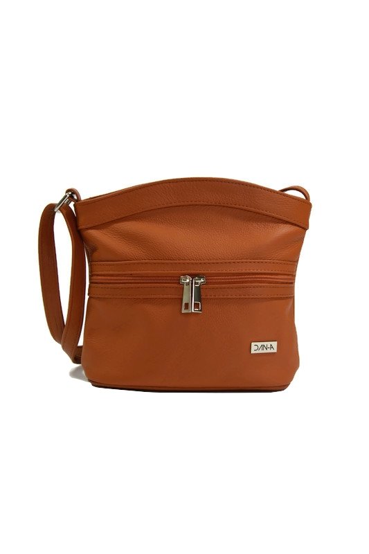 Brązowa torebka listonoszka ze skóry