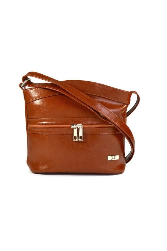 Brązowa mała listonoszka ze skóry naturalnej