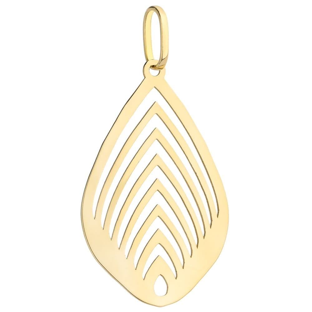 Zawieszka złoty ażurowy liść pr. 585