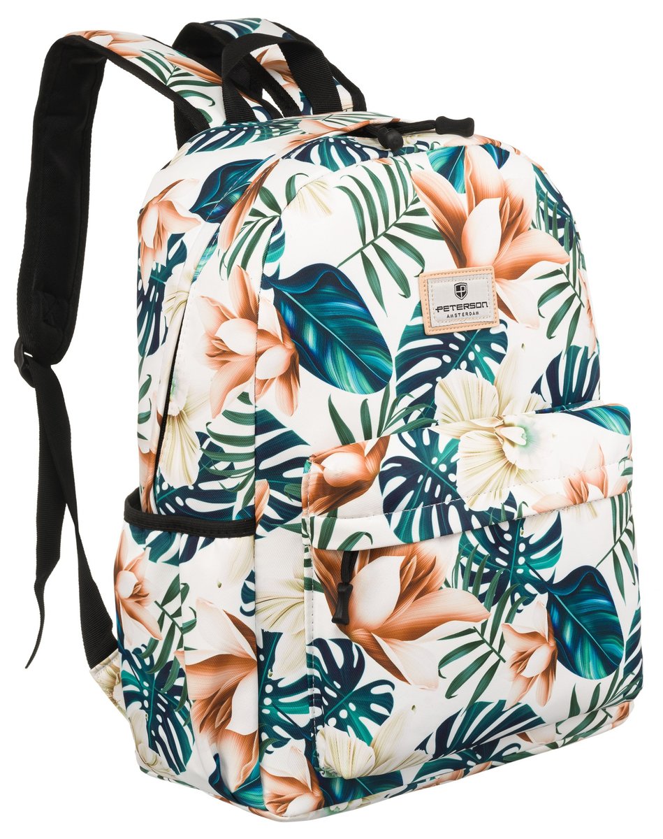 PETERSON plecak damski miejski szkolny sportowy pojemny na laptopa print