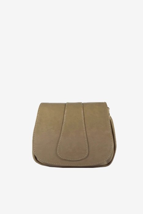 Torebka listonoszka khaki ze skóry