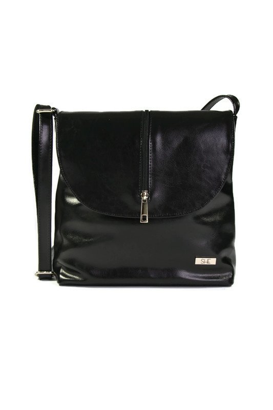 Czarna listonoszka ze skóry DAN-A