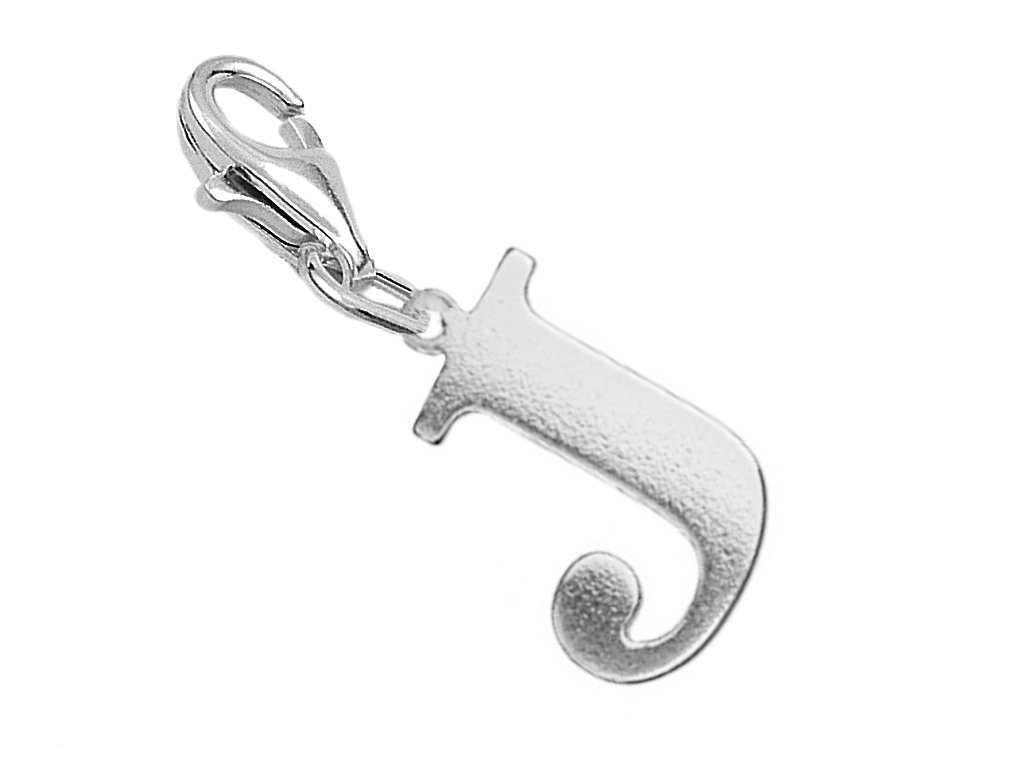 Srebrny Charms Literka J