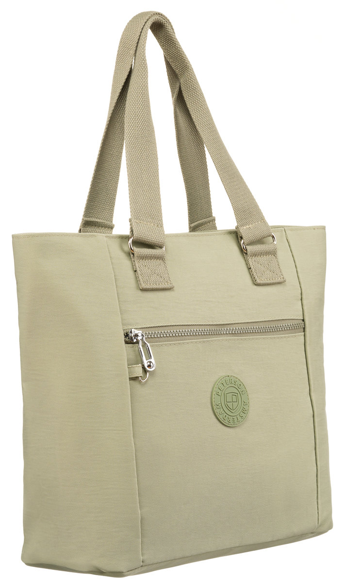 PETERSON torba damska miejska duża shopper bag sportowa na ramię miętowa