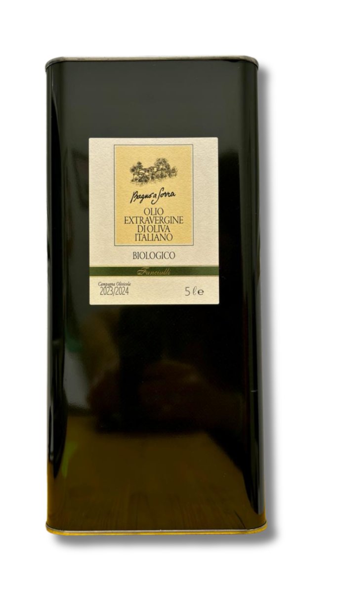 Puszka organicznej włoskiej oliwy z oliwek najwyższej jakości z pierwszego tłoczenia - 5 litrów - Olio Fanciulli