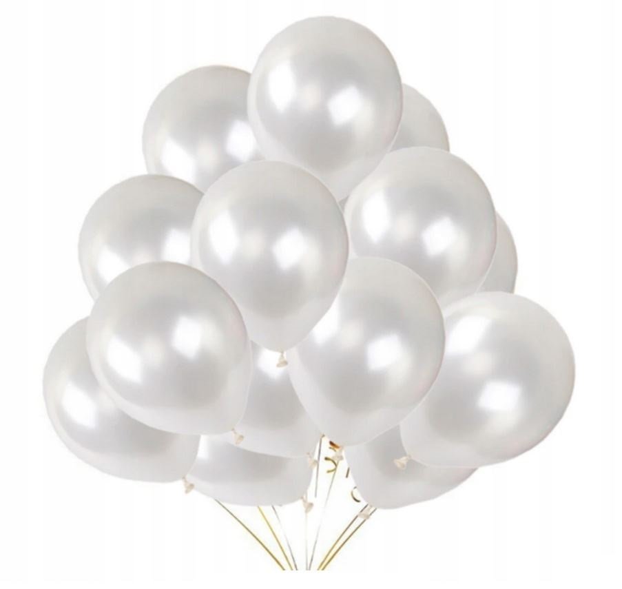 Balony perłowe metaliczne 20szt 30cm Gotowy zestaw na Ślub Wesele