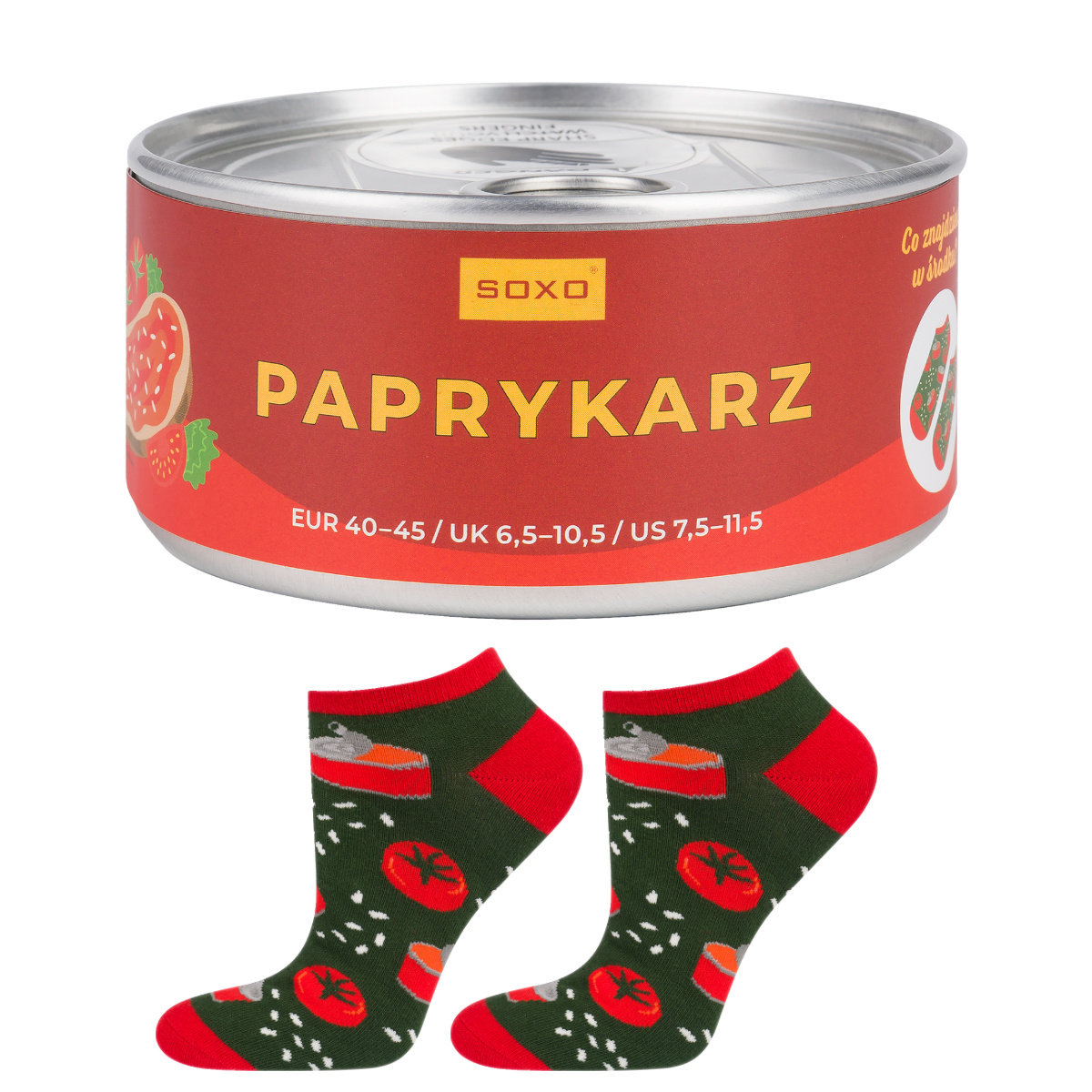 Stopki Męskie Soxo | Śmieszne Skarpetki | Paprykarz W Puszce | Prezent Dla Mężczyzny-40–45