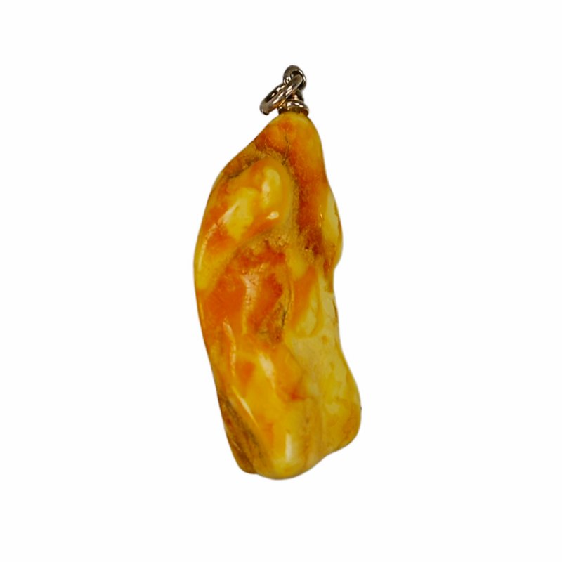 Wisior z miodowego bursztynu