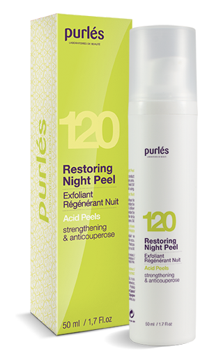 Purles Acid Peels 120 Restoring Night Peel Eksfoliujący Krem Wzmacniający z kwasami 50ml