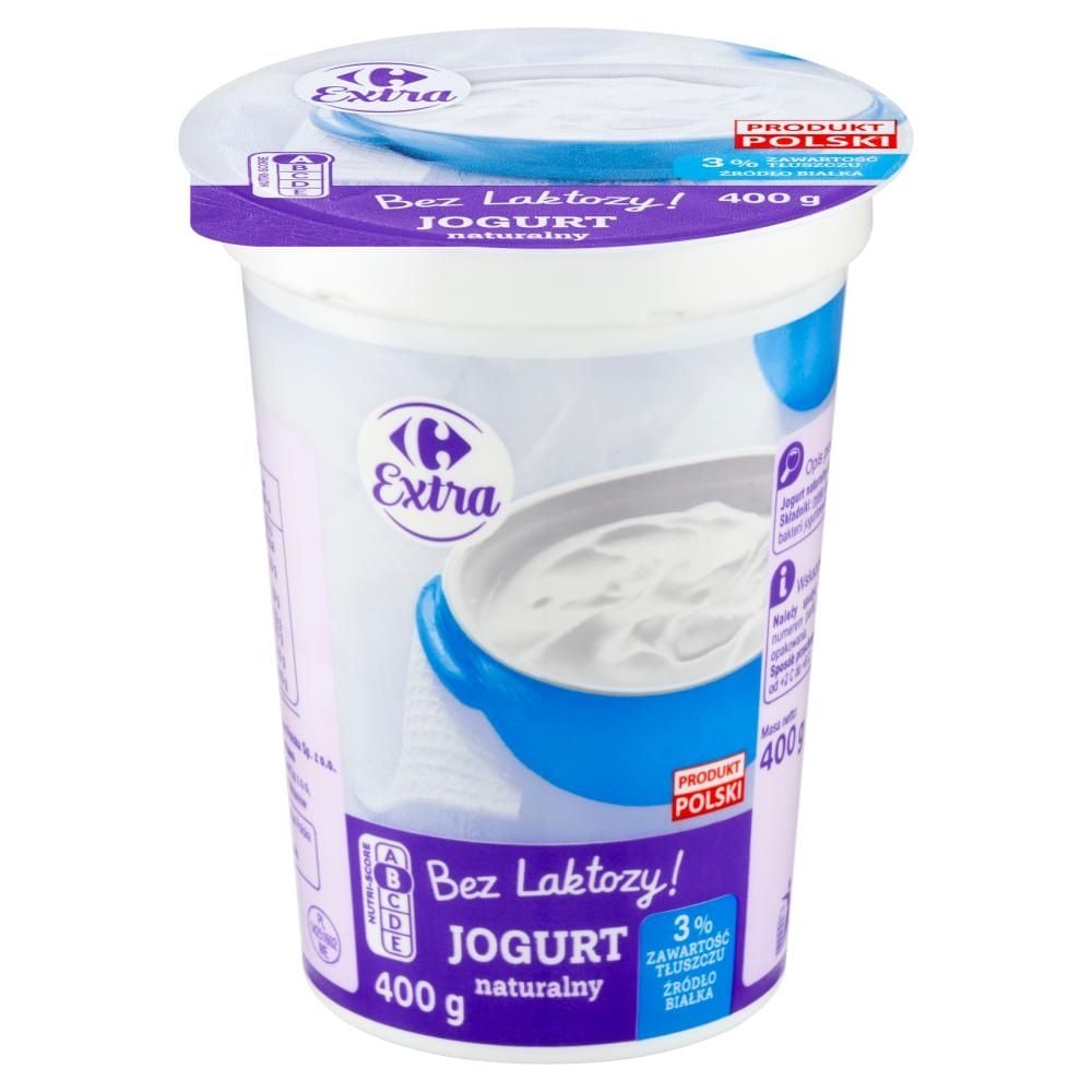 Carrefour Extra Jogurt naturalny bez laktozy 400 g