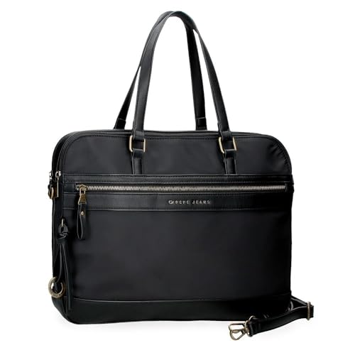 Pepe Jeans Morgan Joumma Bags damskie plecaki na co dzień torby podróżne, beżowo-czarne sztuczne futro damskie, Czarny (Black), Talla única, aktówka