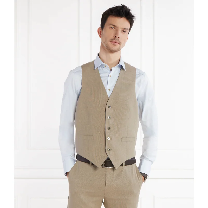 Oscar Jacobson Wełniana kamizelka Carlo | Slim Fit