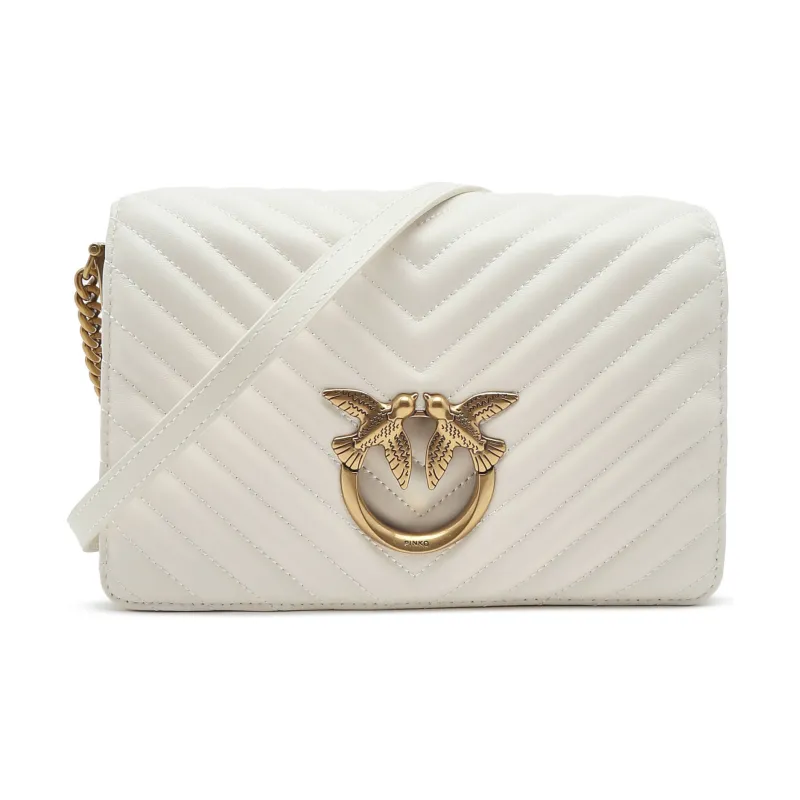 Pinko Skórzana torebka na ramię LOVE CLICK CLASSIC SHEEP NAPPA