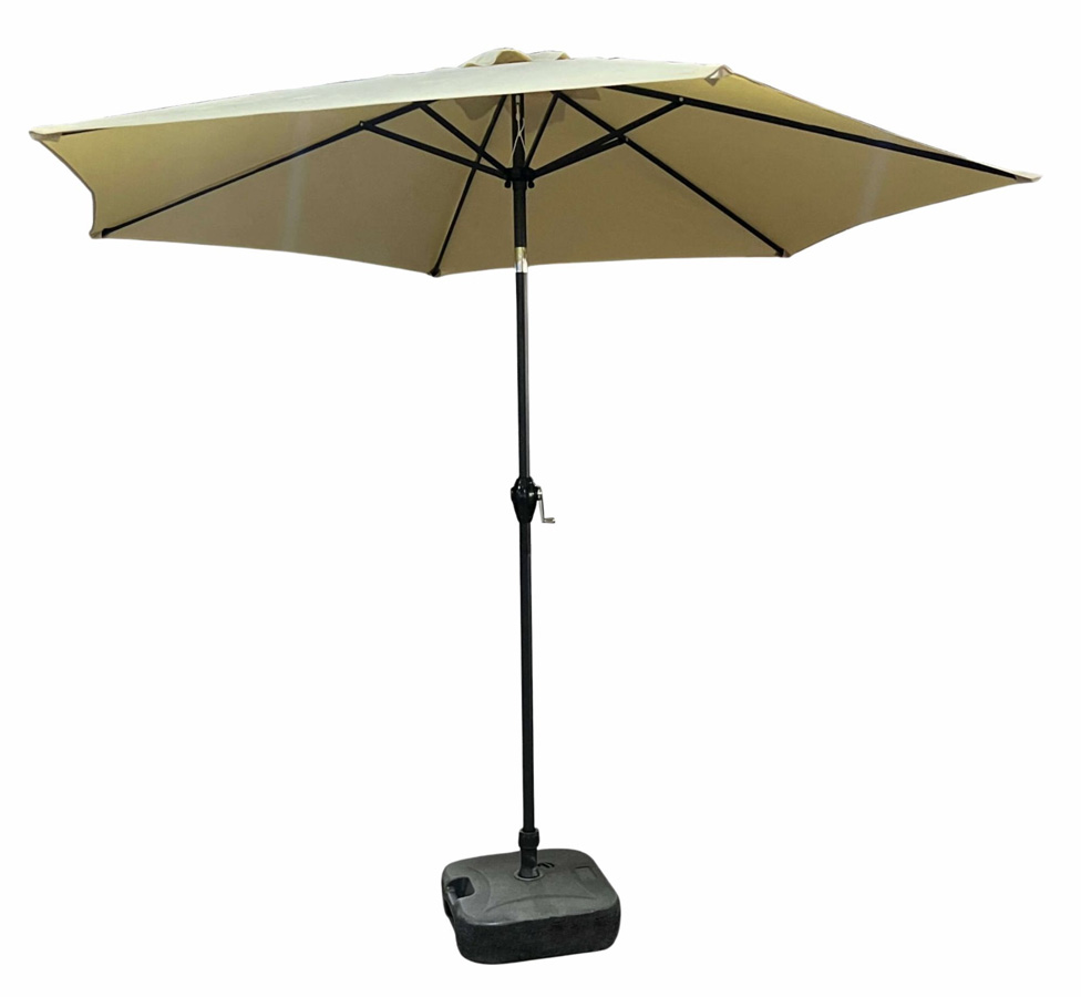 Beżowy parasol ogrodowy z regulacją kąta nachylenia L5-Z00