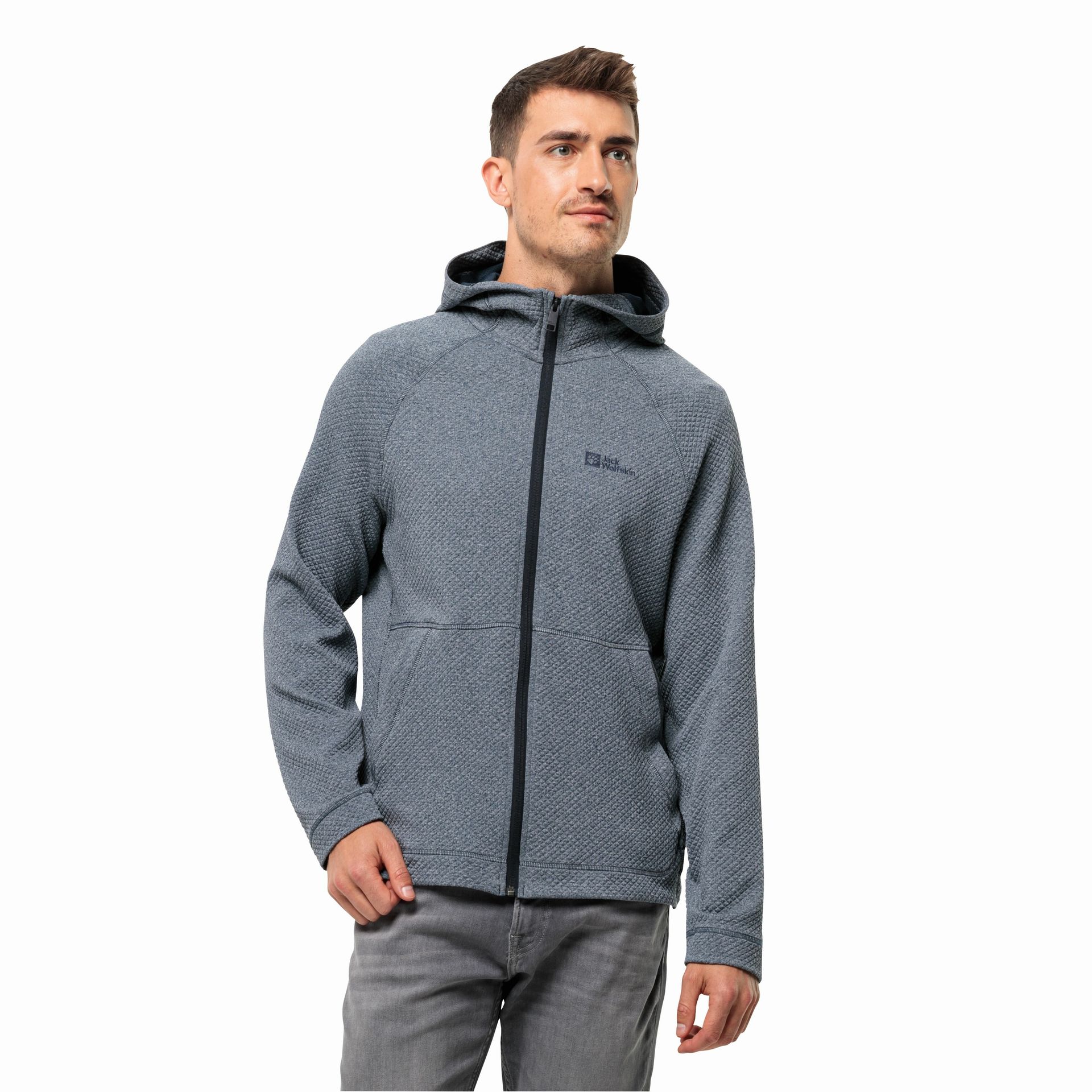 Męska kurtka polarowa Jack Wolfskin FERNWEH HOODED JKT M night blue - L