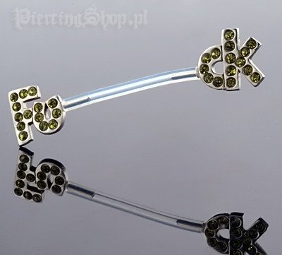 KOLCZYK DO SUTKA FUCK ZIELONY [INP-51]