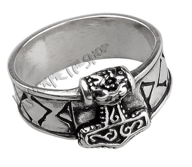 pierścień THORS HAMMER, srebro 925-H