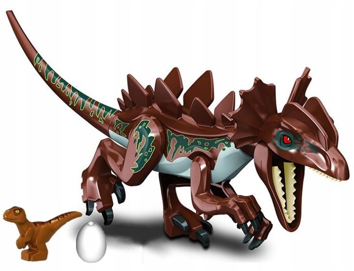 Dinozaur Velociraptor 28cm + Dino I Jajo Klocki