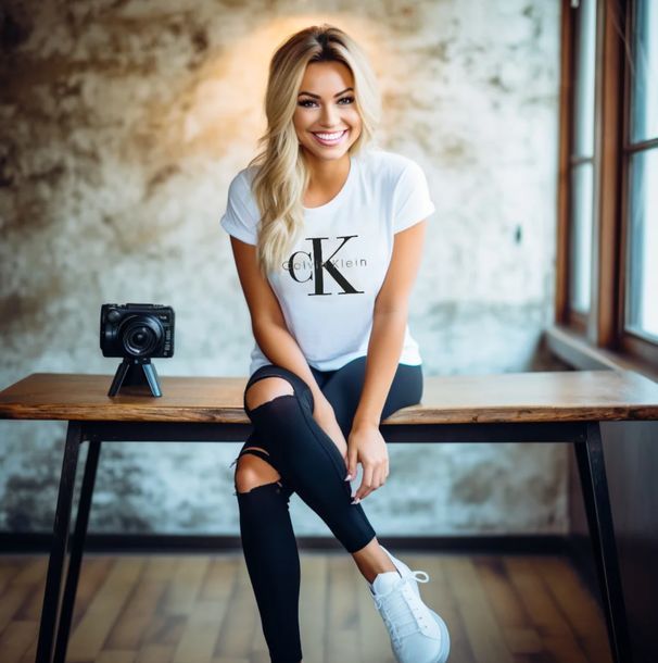 ﻿Biały t-shirt damski Calvin Klein, koszulka damska biała, idealny prezent,S