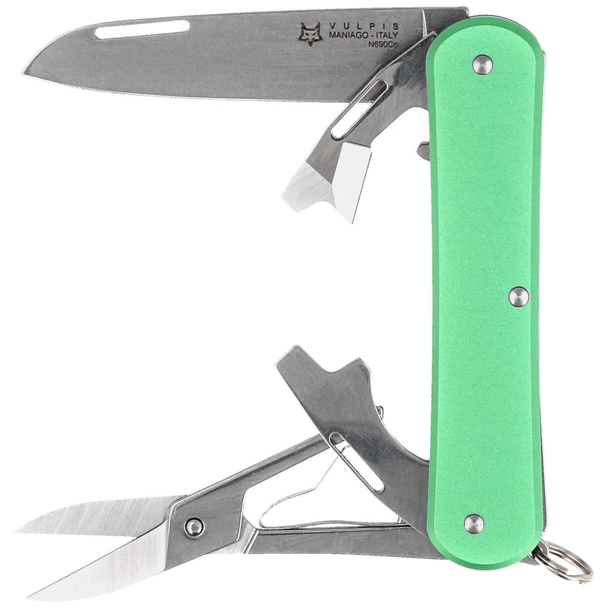 Zdjęcia - Nóż / multitool Fox Scyzoryk  Vulpis F4 OD Green Aluminum, Polished N690Co  (FX-VP130-F4 OD)