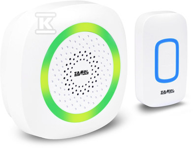 Dzwonek bezprzewodowy bateryjny DANCE II BIAŁY TYP: ST-420W