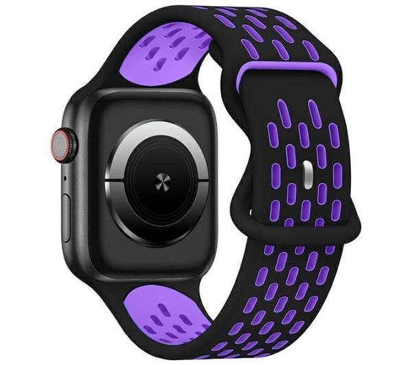 Beline do Apple Watch New Sport Silicone 42/44/45/49mm (czarno-fioletowy)