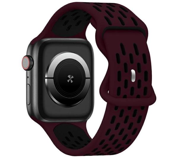 Beline do Apple Watch New Sport Silicone 38/40/41mm (bordowo-czarny)