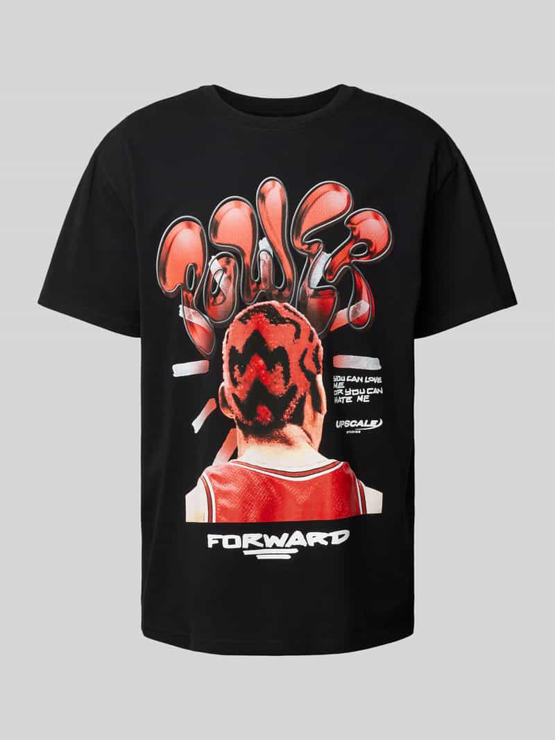 T-shirt o kroju oversized z nadrukiem z motywem i napisem