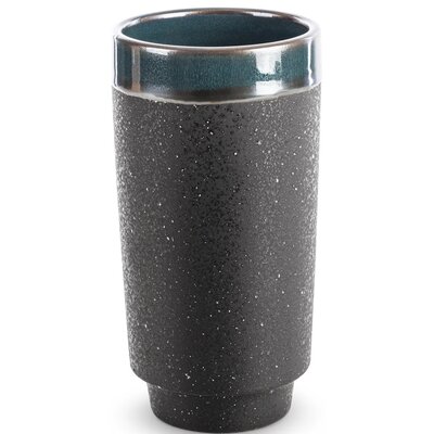 Wazon Ceramiczny Hania 13X13X25 Czarny + Zielony