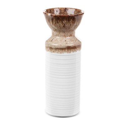 Wazon z glinki ceramicznej ERINA 8X8X20 beżowy
