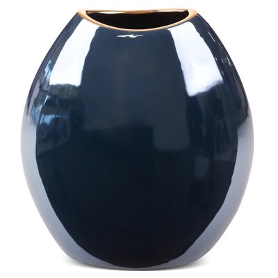 Eurofirany Wazon ceramiczny Amora wys. 25 cm granatowy