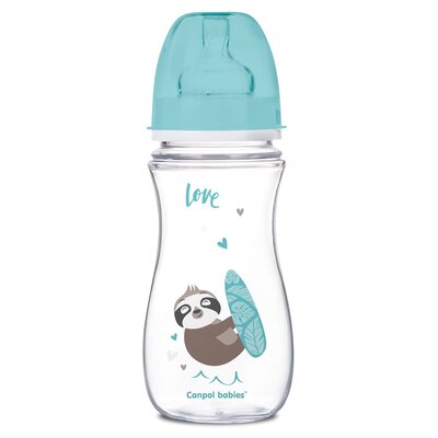 Canpol babies Butelka szerokootworowa antykolkowa EasyStart 35/222 niebieska 300 ml 9087142
